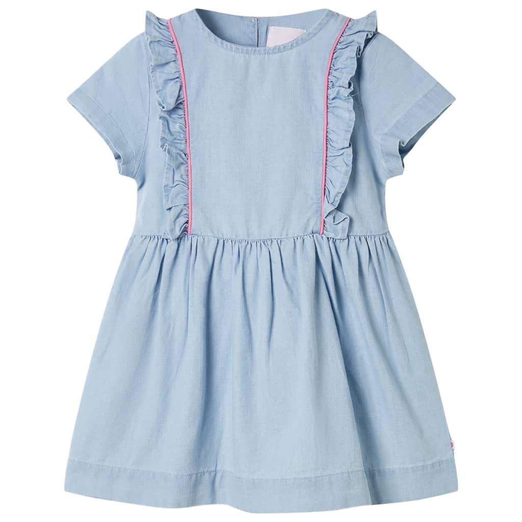 VidaXL Kinderkleid mit Rüschen 116 zartblau