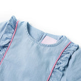 VidaXL Kinderkleid mit Rüschen 116 zartblau
