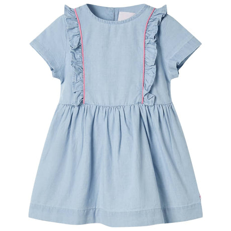 VidaXL Kinderkleid mit Rüschen 128 zartblau