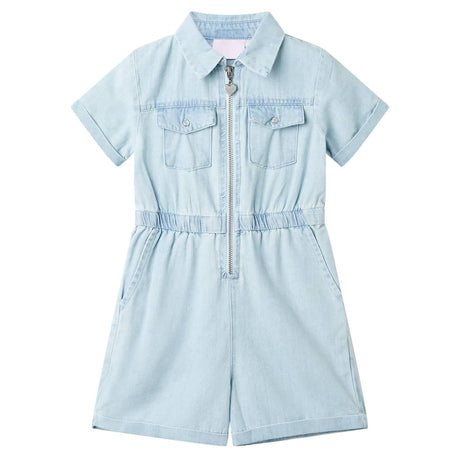 VidaXL Kinder-Strampler mit kurzen Ärmeln 92 Soft Blue