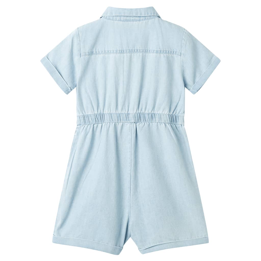 VidaXL Kinder-Strampler mit kurzen Ärmeln 116 Soft Blue