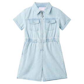Vidaxl Kinder-Strampler mit kurzen Ärmeln 128 Soft Blue