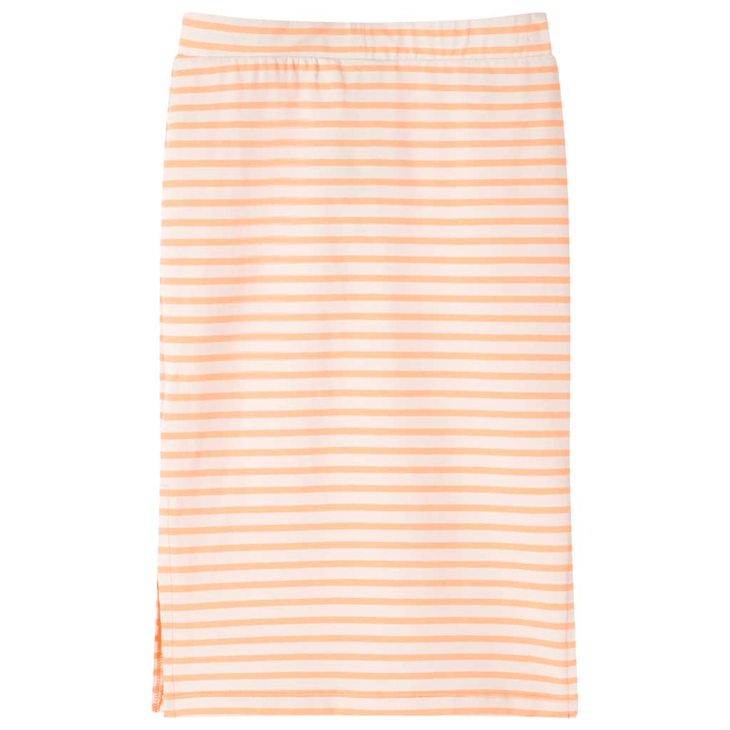 VidaXL Kinderrock gerade mit Streifen 92 fluoreszierendes Orange