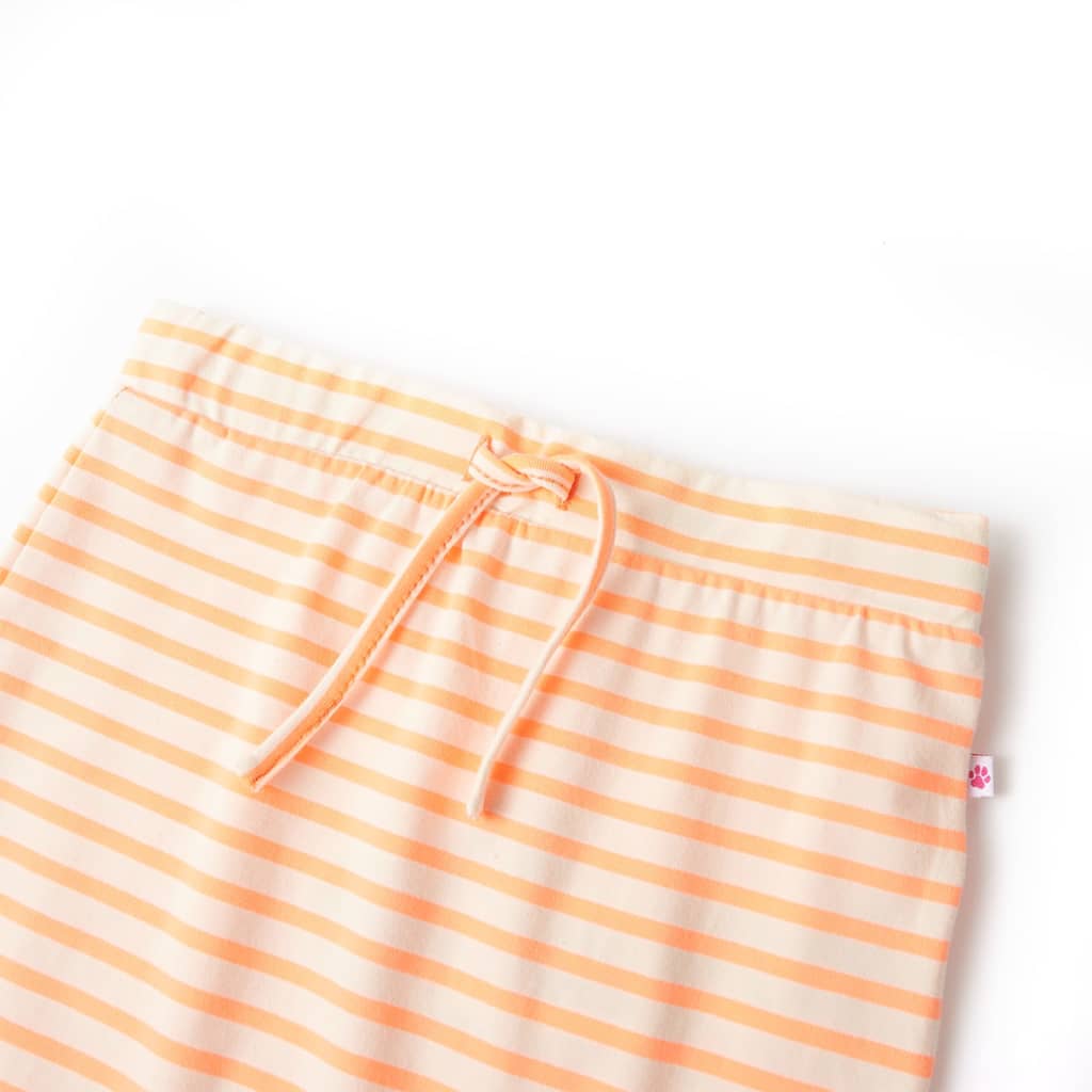 VidaXL Kinderrock gerade mit Streifen 116 fluoreszierendes Orange