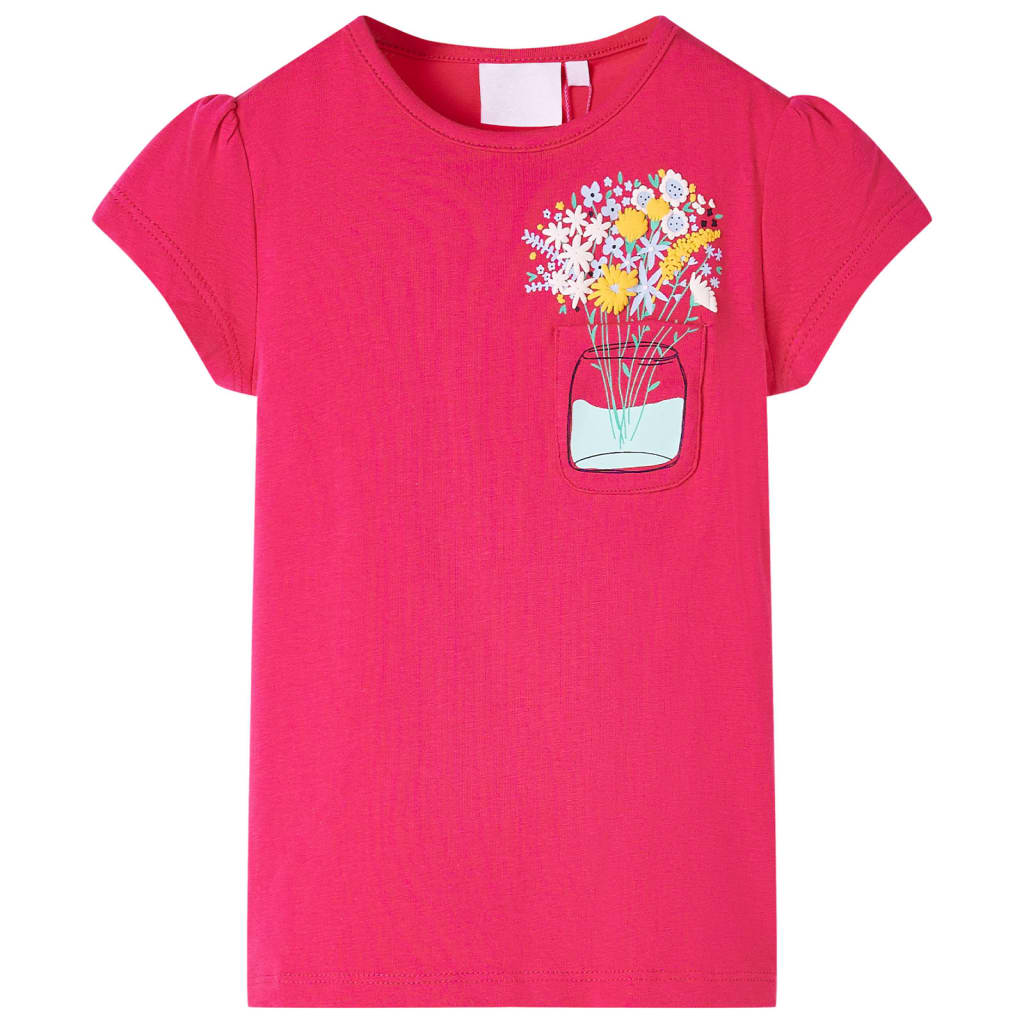 Vidaxl kindershirt 128 felroze