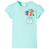 Vidaxl kindershirt 128 lichtmint