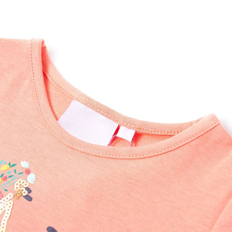 Vidaxl kindershirt 104 neonkoraalkleurig