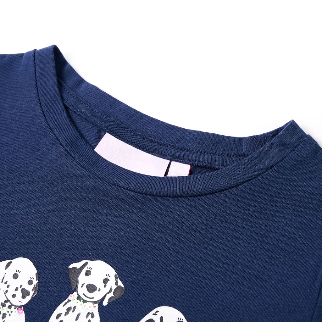 Vidaxl kindershirt 140 marineblauw