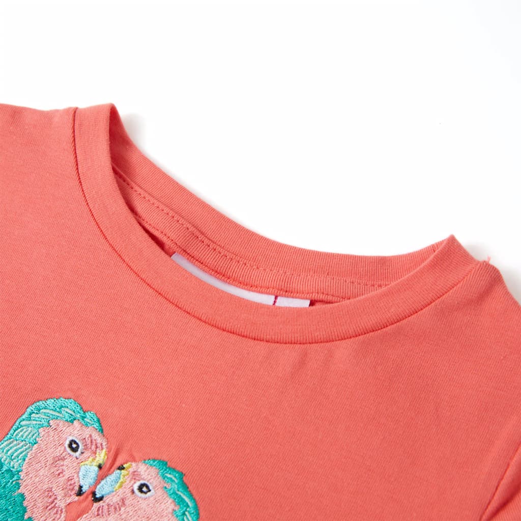 Vidaxl kindershirt 116 koraalkleurig