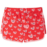 VidaXL Children's shorts with drawstring 140 red