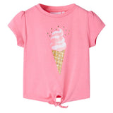 VidaXL Kindershirt 140 fluoreszierendes leuchtendes Rosa