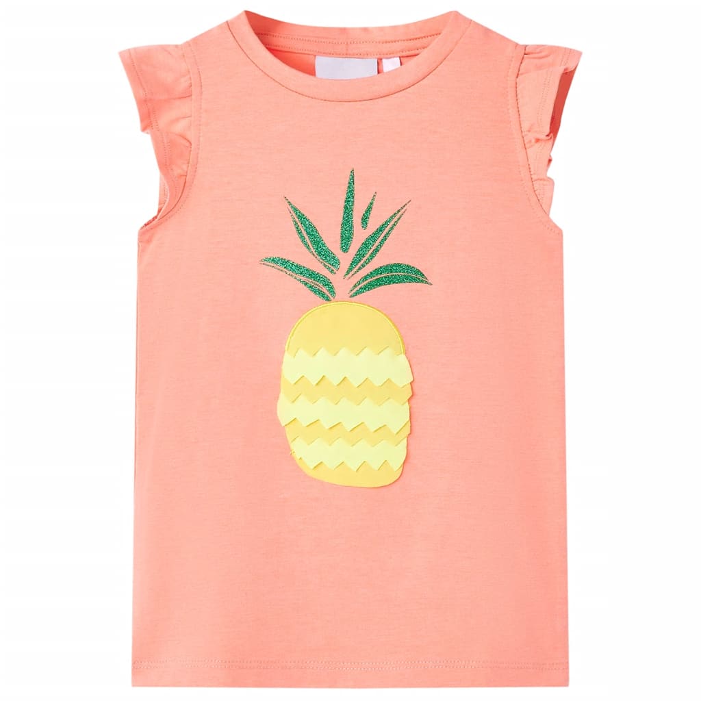 VidaXL Kindershirt 92 Neonkoralle