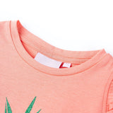 VidaXL Kindershirt 128 Neonkoralle