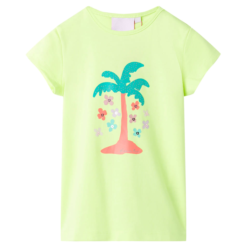 VidaXL Kindershirt 128 fluoreszierendes Gelb