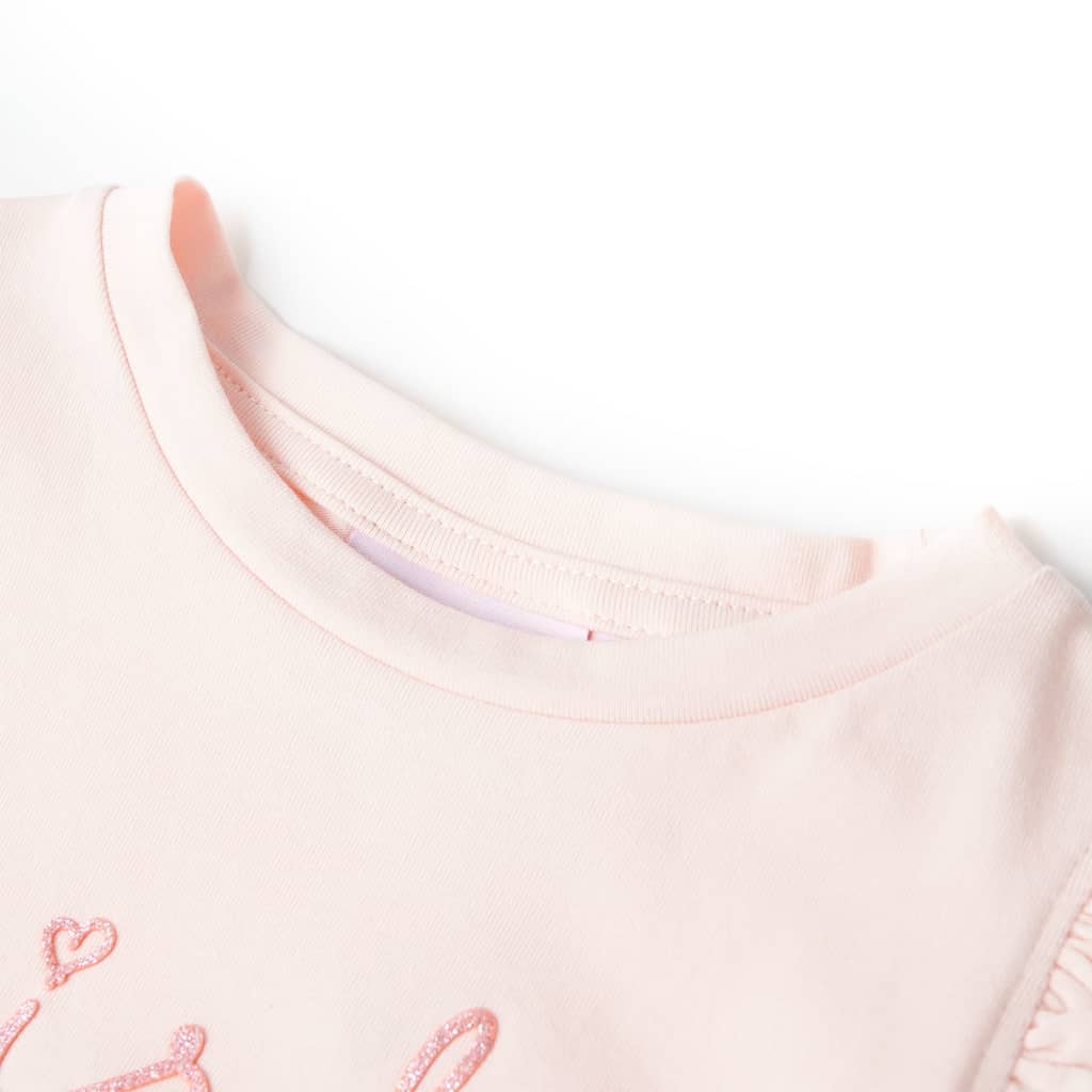 VidaXL Kindershirt mit Rüschen an den Ärmeln 104 zartrosa