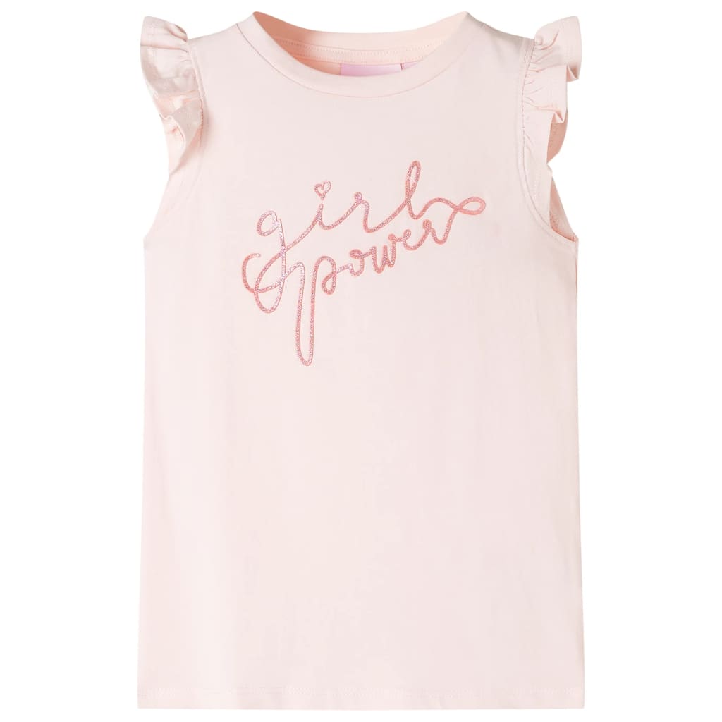 VidaXL Kindershirt mit Rüschen an den Ärmeln 116 zartrosa