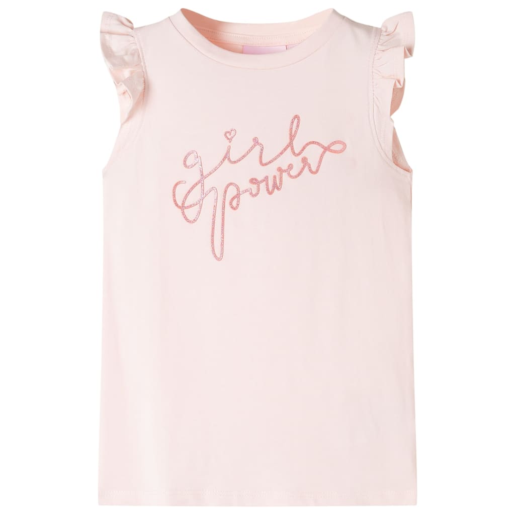 VidaXL Kindershirt mit Rüschen an den Ärmeln 140 Zartrosa