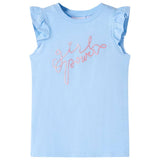 VidaXL Kindershirt mit Rüschen an den Ärmeln 104 Hellblau