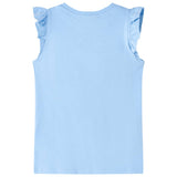 VidaXL Kindershirt mit Rüschen an den Ärmeln 104 Hellblau