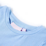 VidaXL Kindershirt mit Rüschen an den Ärmeln 140 Hellblau