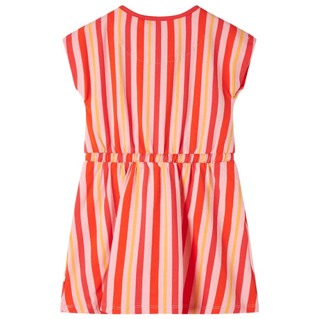 VidaXL Kinderkleid mit Kordelzug 104 Rosa und Rot