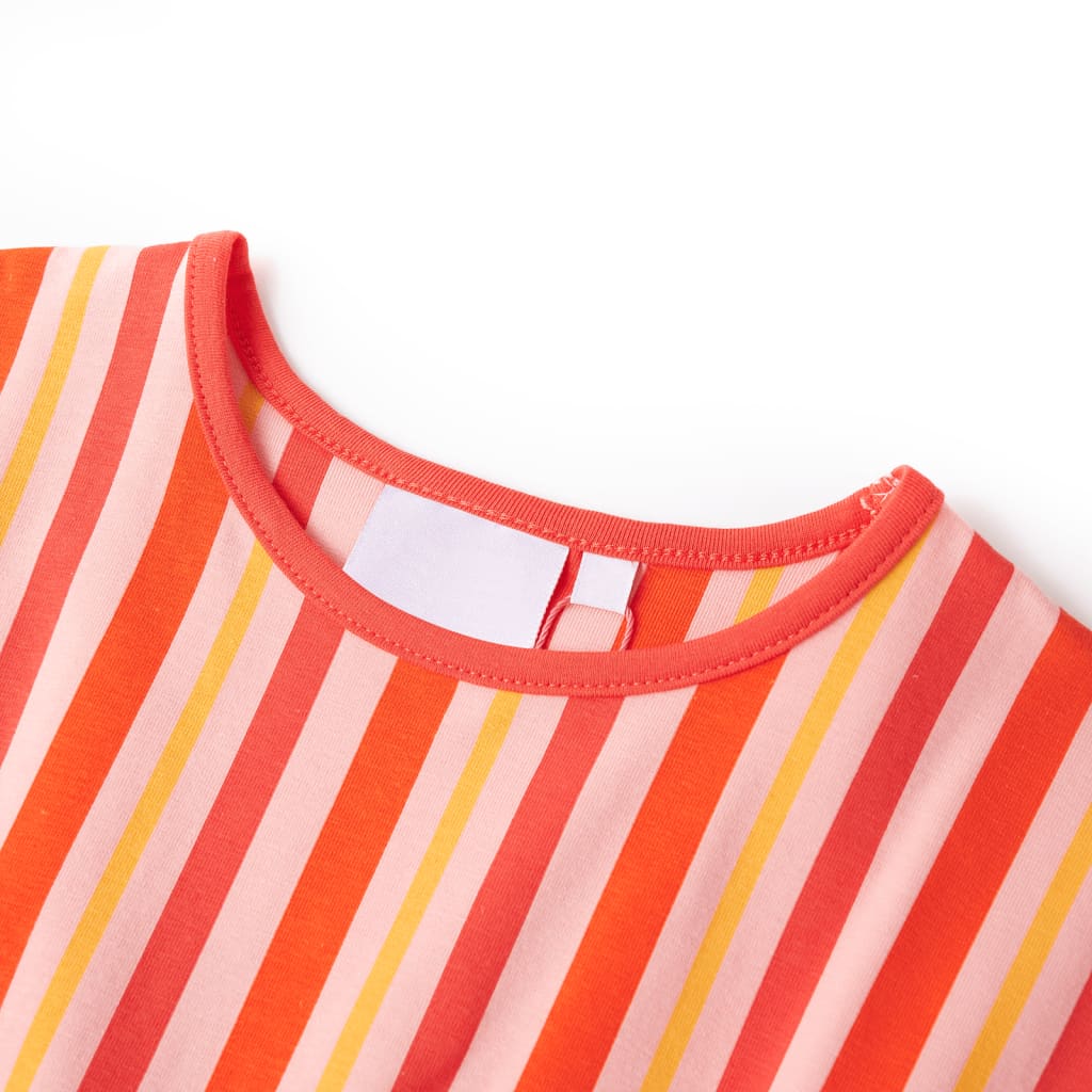 VidaXL Kinderkleid mit Kordelzug 104 Rosa und Rot