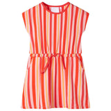 VidaXL Kinderkleid mit Kordelzug 140 Rosa und Rot