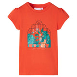 VidaXL Kindershirt 128 Dunkelorange