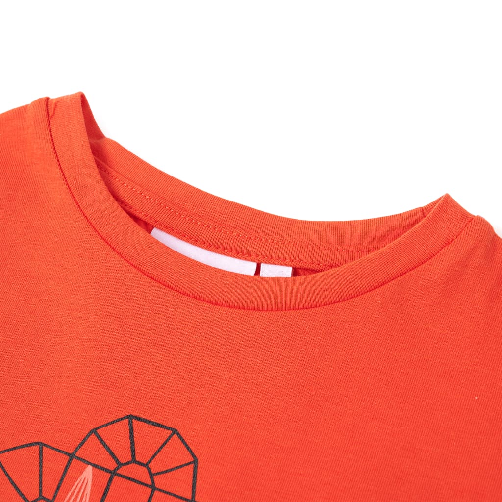 VidaXL Kindershirt 128 Dunkelorange