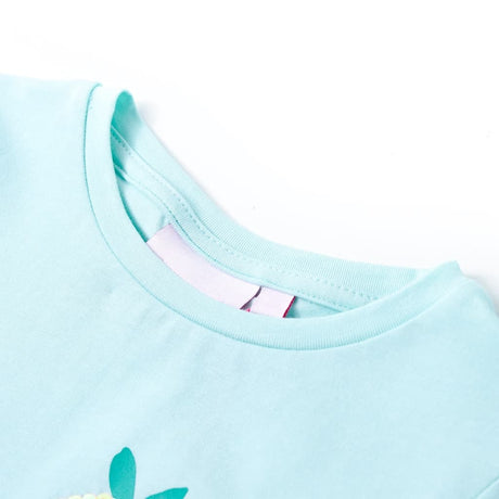 VidaXL Kinderhemd 128 helles Meerblau