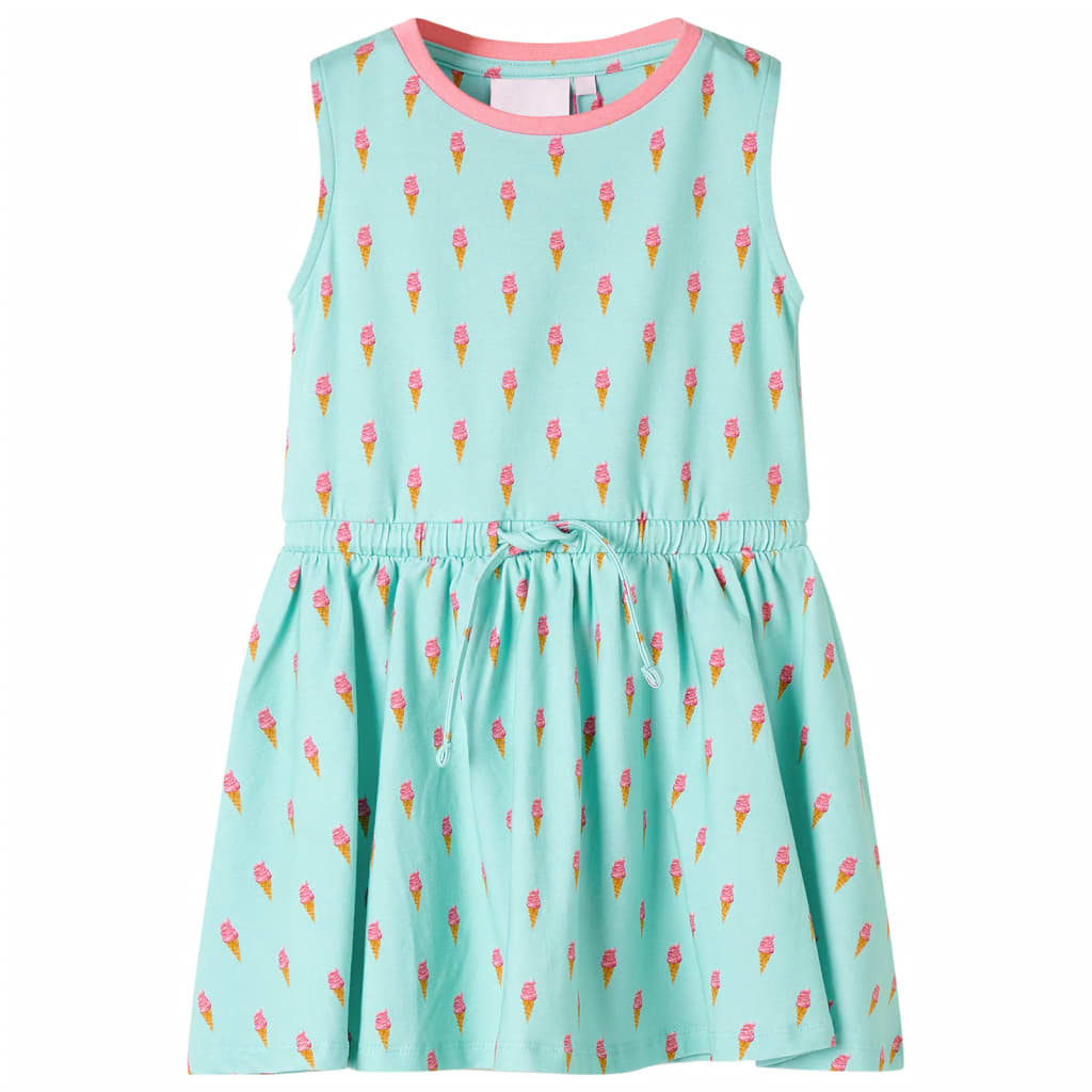 VidaXL Kinderkleid mit Kordelzug 92 Hellmint