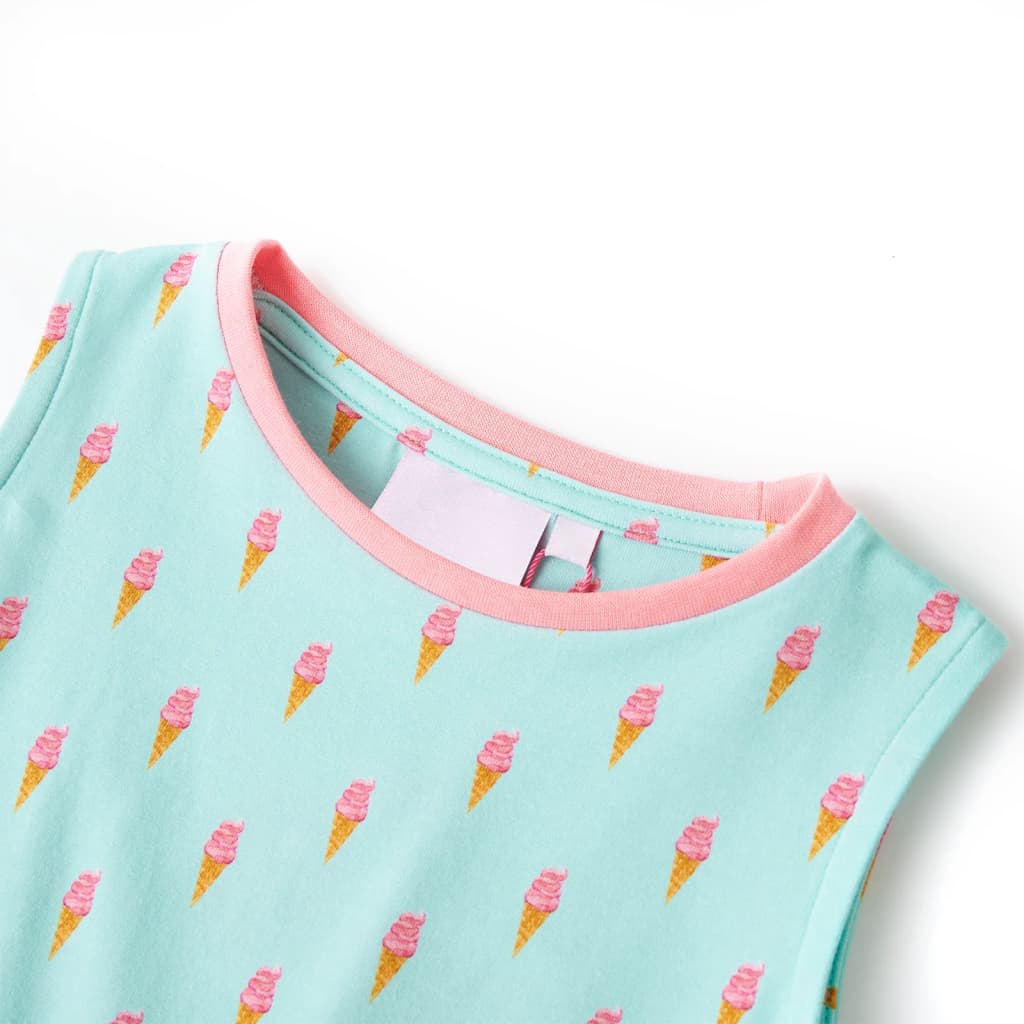 VidaXL Kinderkleid mit Kordelzug 92 Hellmint