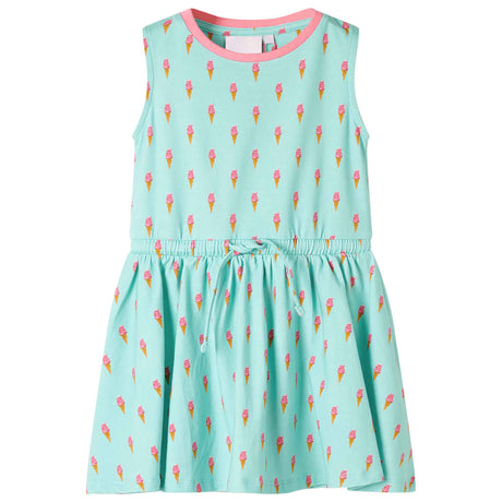 VidaXL Kinderkleid mit Kordelzug 104 helles Mint