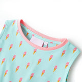 VidaXL Kinderkleid mit Kordelzug 104 helles Mint