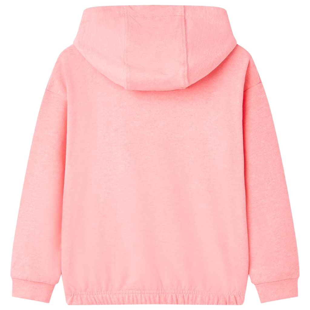 VidaXL Kinderpullover mit Kapuze 128 leuchtendes Rosa