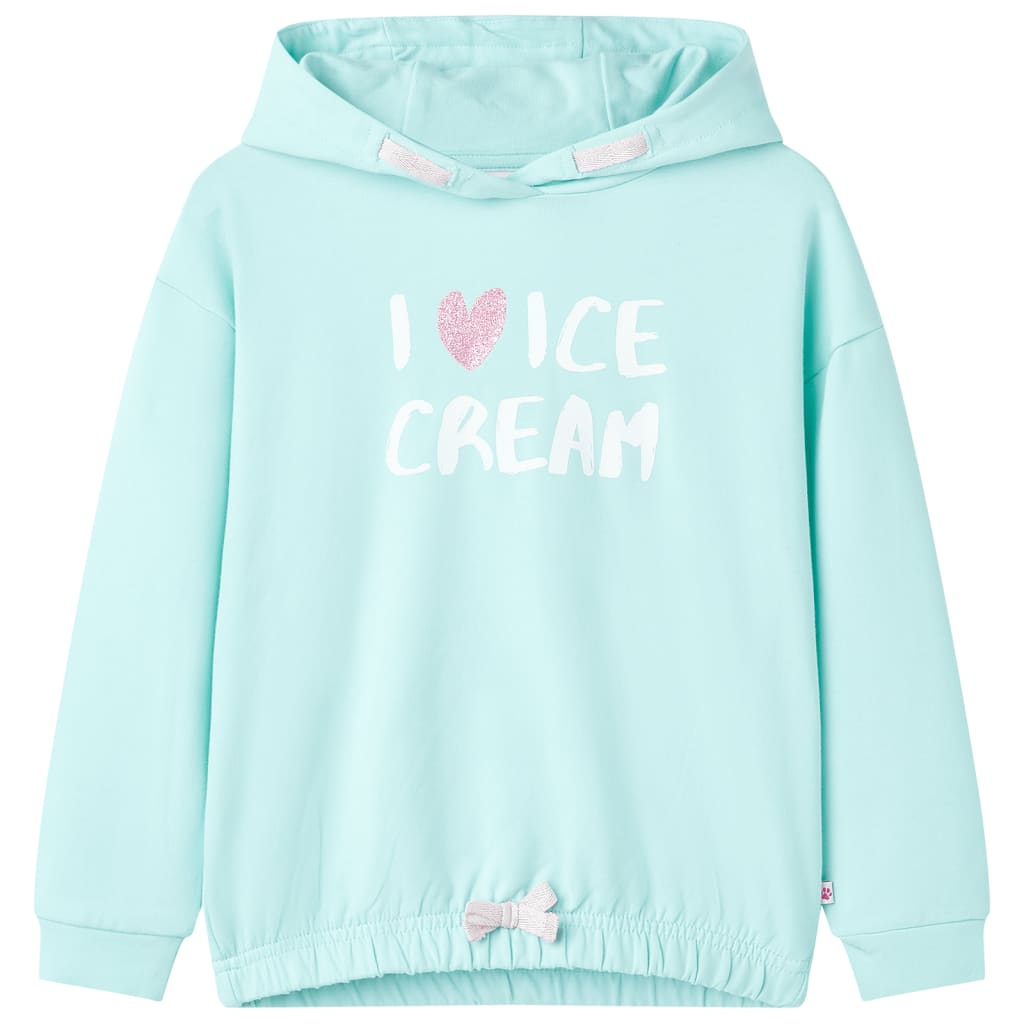 VidaXL Kinderstrickjacke mit Kapuze 92 Hellseeblau