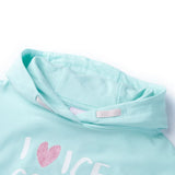 VidaXL Kinderstrickjacke mit Kapuze 92 Hellseeblau