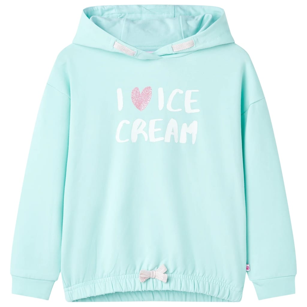 VidaXL Children's sweater with hood 104 light sea blue