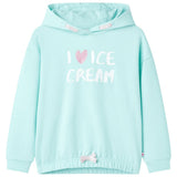 VidaXL Kinderpullover mit Kapuze 128 Hellseeblau