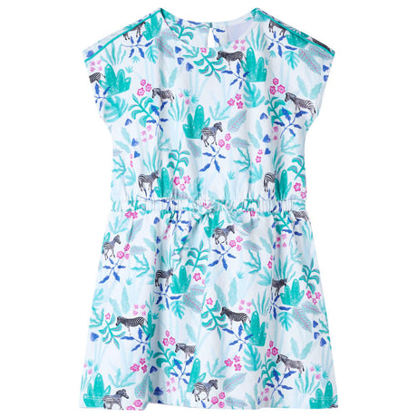 VidaXL Kinderkleid 104 Ecru und dunkles Mint