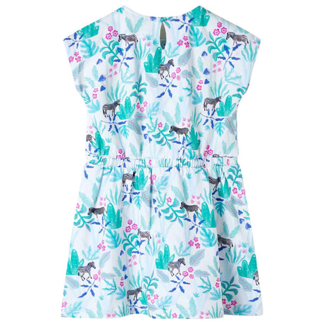 VidaXL Kinderkleid 104 Ecru und dunkles Mint