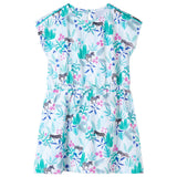 VidaXL Kinderkleid 116 Ecru und dunkles Mint