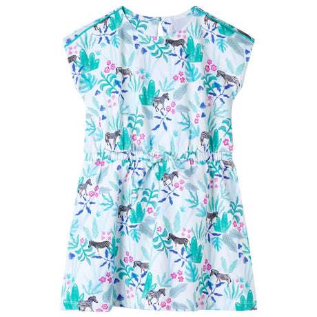 VidaXL Kinderkleid 116 Ecru und dunkles Mint