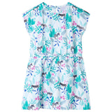 VidaXL Kinderkleid 128 Ecru und dunkles Mint