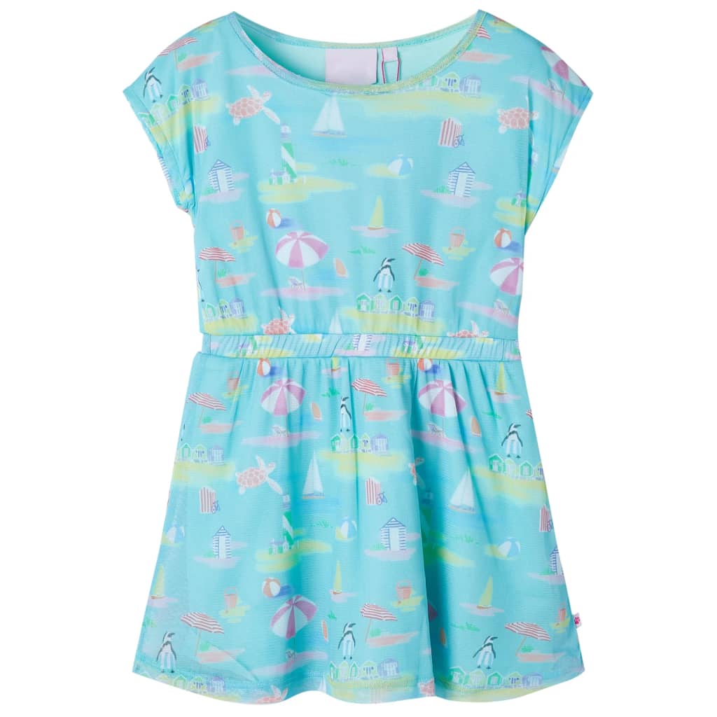 VidaXL Kinderkleid 104 Hellseeblau