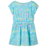 VidaXL Kinderkleid 128 helles Meerblau