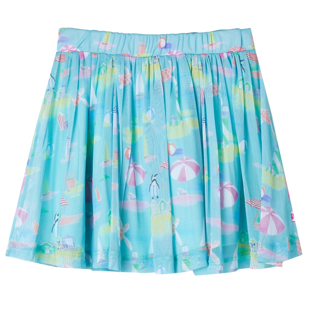 VidaXL Kinderrock plissiert 128 Hellseeblau
