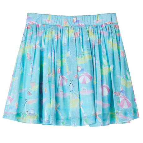 VidaXL Kinderrock plissiert 128 Hellseeblau