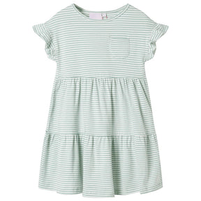 VidaXL Kinderkleid mit Rüschen an den Ärmeln 104 Mint