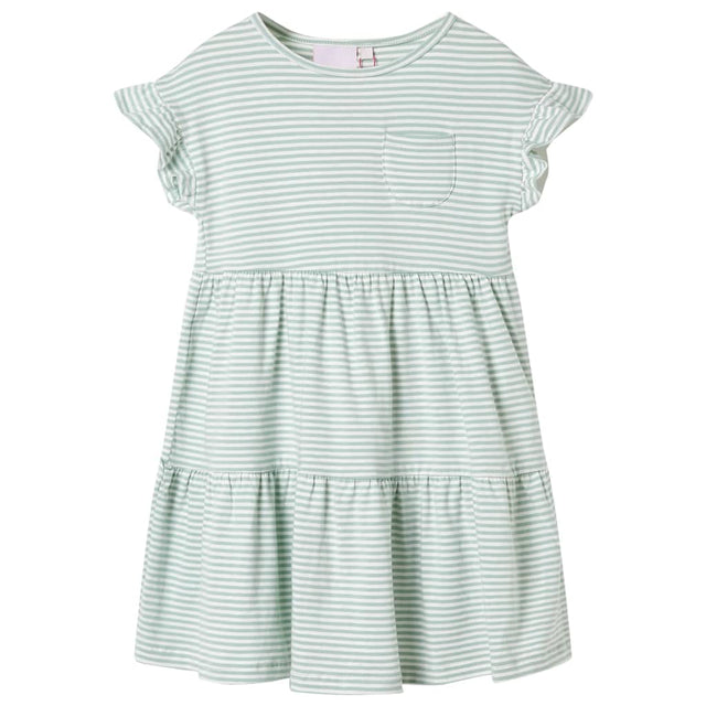 VidaXL Kinderkleid mit Rüschen an den Ärmeln 116 Mint